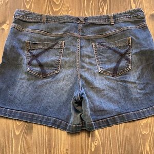 Lane Bryant dark wash plus size 24 denim shorts